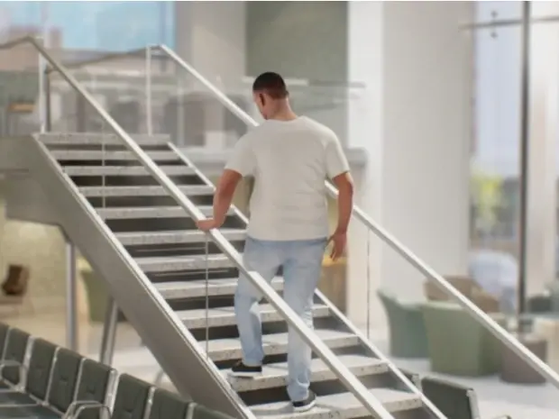Climbing stairs