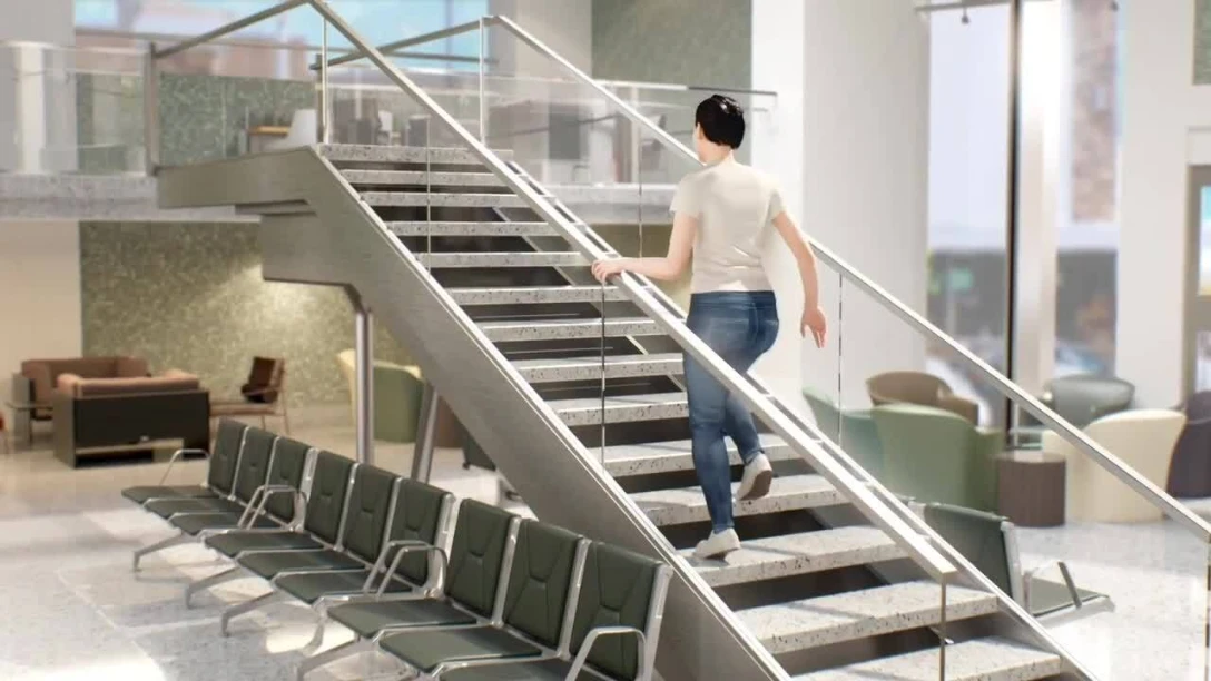 Climbing Stairs - Karen, 18-year-old moderate LOPD patient