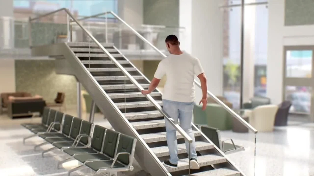 Climbing Stairs - Brian, 44-year-old severe LOPD patient
