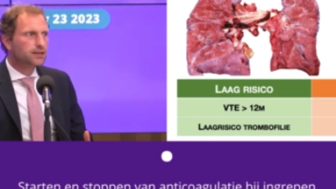 Wat is het risico van stoppen en het risico van verderzetten van chronische antistollingsbehandeling -voor de verschillende anticoagulantia- bij patiënten die een ingreep ondergaan ?