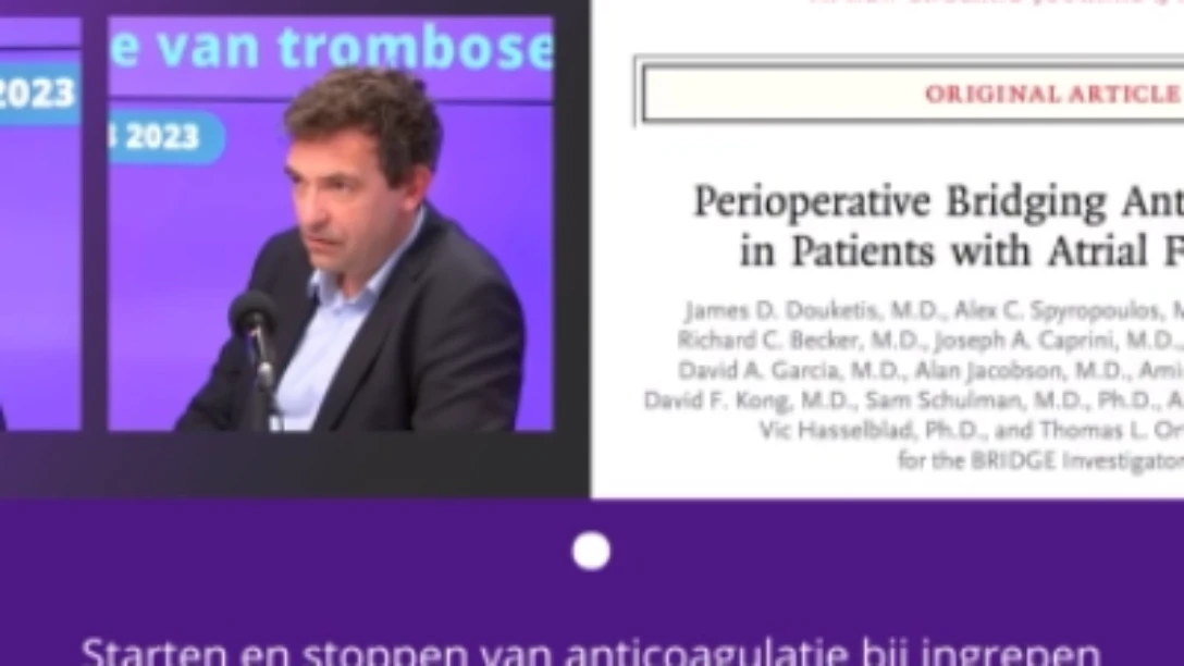 Moet men de periode dat chronische antistolling gestopt wordt, overbruggen met een kortwerkend antistollingsprodukt ?