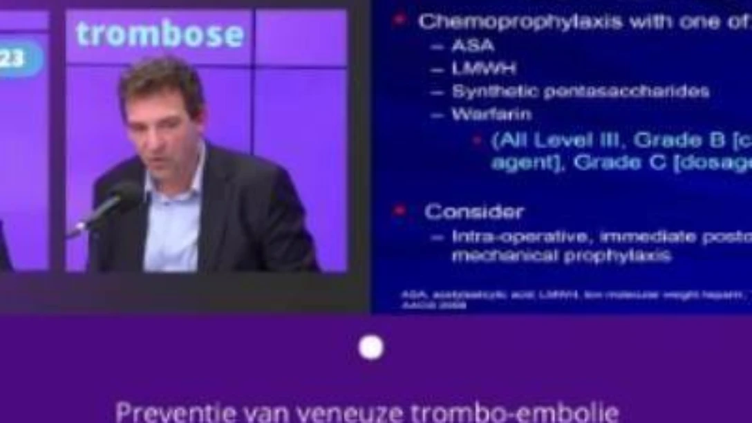Is farmacologische tromboprofylaxe nodig na een orthopedische ingreep in de huidige praktijk (daghospitalisatie, snelle mobilisatie)? Is aspirine een optie?