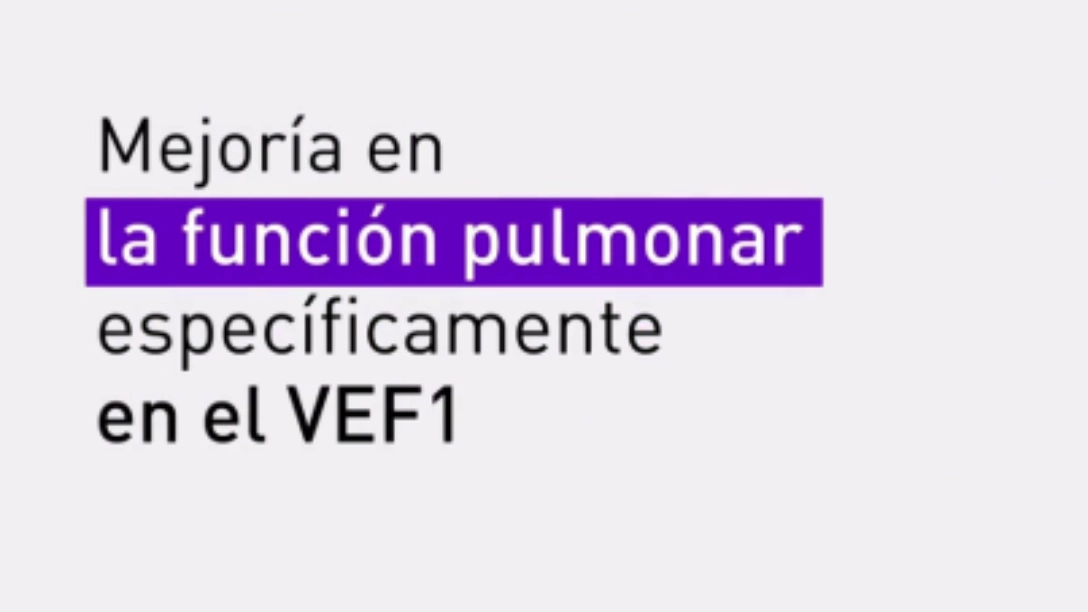 Video Mejoría en la función pulmonar específicamente en el VEF1 01:32
