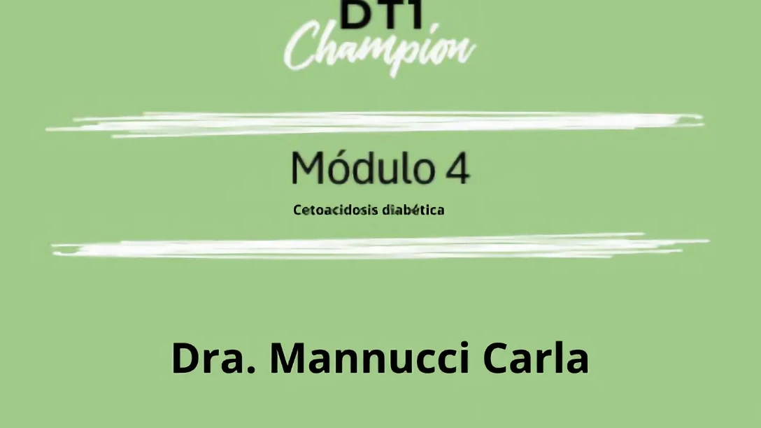 Cetoacidosis diabética en pediatría, Dra. Carla Mannucci