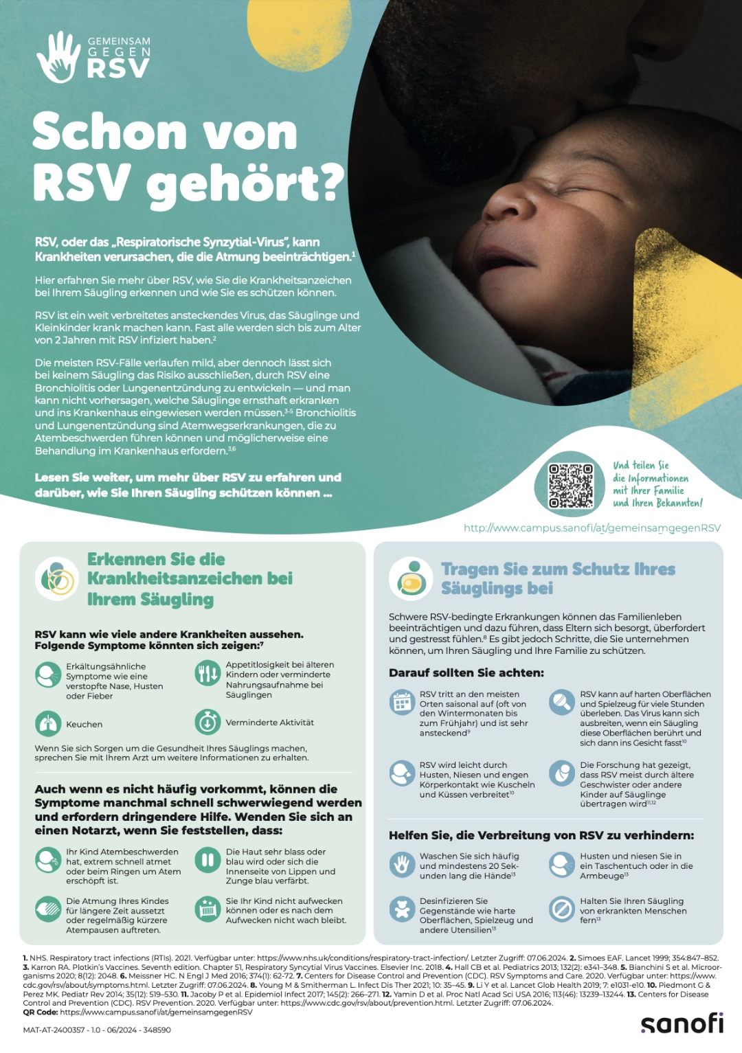 Vorschau: Elternkärtchen Erkrankung RSV