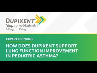 How does Dupixent support lung function improvement in Pediatric Asthma?