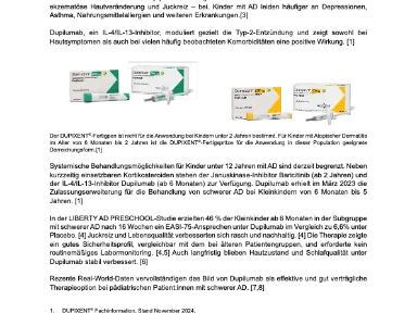 Dupilumab (Dupixent®) bei Kindern und Kleinkindern Atopische Dermatitis und Komorbiditäten erfolgreich behandeln