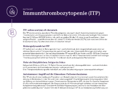 Factsheet Immunthrombozytopenie (ITP)