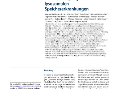 Update 2025 zur Abklärung der Hepatosplenomegalie bei Erwachsenen unter besonderer Berücksichtigung von lysosomalen Speichererkrankungen