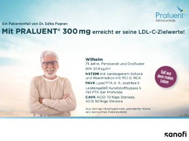 PRALUENT® 300mg Patientenkasuistik – LDL-C-Senkung nach Kombinationstherapie