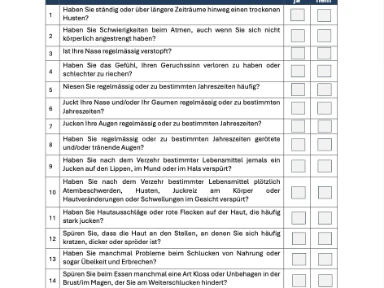 Typ-2 Identifizierung Fragebogen multidisziplinär