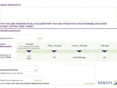 Insulin-Titrationskarte TOUJEO®