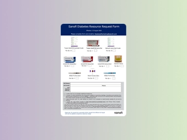 Request Sanofi Diabetes Resources