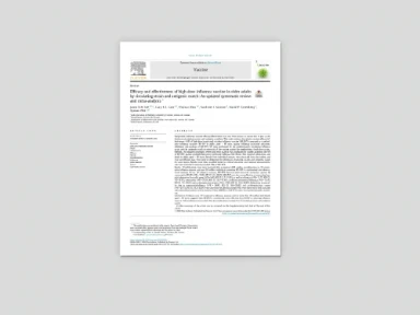 Meta-Analyse Hochdosis- vs. Standarddosis-Influenza-Impfstoff, Lee et al., Vaccine, 2021