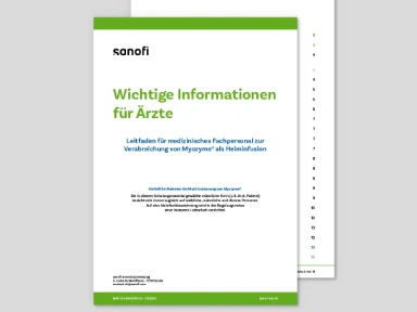 Myozyme® - Leitfaden für medizinisches Fachpersonal zur Verabreichung von Myozyme® als Heiminfusion