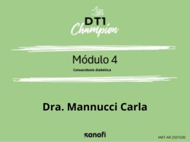 Cetoacidosis diabética en pediatría, Dra. Carla Mannucci