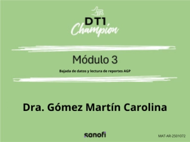 Bajada de datos de reportes del perfil AGP, Dra. Carolina Gómez Martin