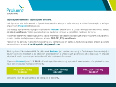 Kontaktní místa pro vaše dotazy týkající se léčivého přípravku Praluent