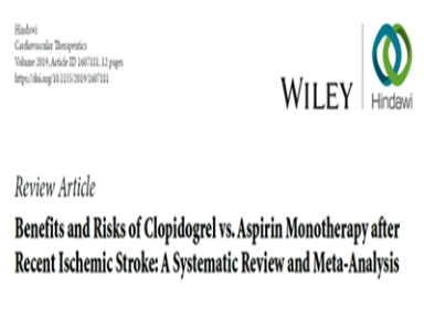 Clopidogrel vs AAS : la méta-analyse Paciaroni (2019) redéfinit le rapport bénéfice–risque