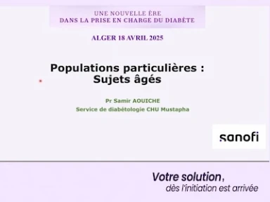 Population particulière : sujets âgés