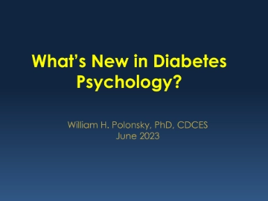 London Symposium 2023: What's new in diabetes psychology?