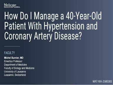 How Do I Manage a 40-Year-Old Patient with Hypertension and Coronary Artery Disease