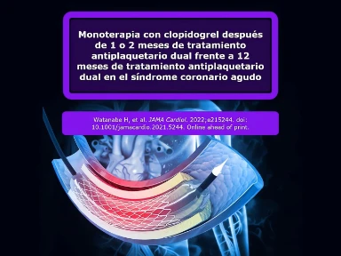 Estudio STOPDAPT-2 ACS monoterapia con clopidogrel