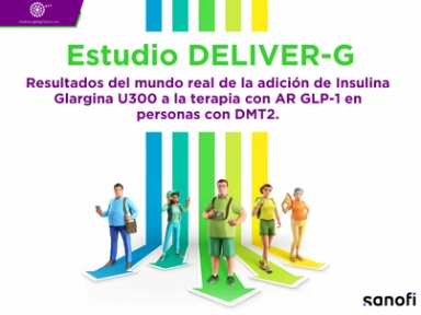 Estudio DELIVER-G: Resultados del mundo real de la adición de Insulina Glargina U300 a la terapia con AR GLP-1 en personas con DMT2.