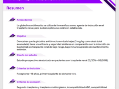 Terapia de inducción con dosis bajas de timoglobulina frente a basiliximab