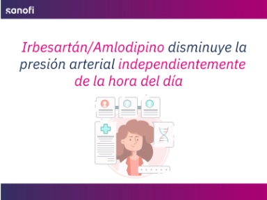 Disminución de la presión arterial con Irbesartán/Amlodipino​ independientemente de la hora del día
