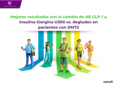 Estudio T-Rebooter: Mejores resultados con el cambio de AR GLP-1 a Insulina Glargina U300 vs. degludec en pacientes con DMT2. - Cápsula 4