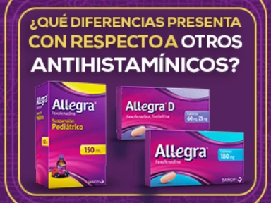 ¿Qué diferencias presenta Allegra respecto a otros Antihistamínicos?