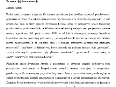 Trauma i jej konsekwencje