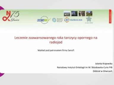 Leczenie zaawansowanego raka tarczycy opornego na radiojod
