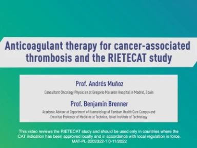 Leczenie przeciwzakrzepowe u pacjentów z chorobą nowotworową - badanie RIETE