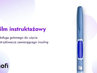 Film instruktażowy. Obsługa gotowego do użycia wstrzykiwacza zawierającego insulinę.