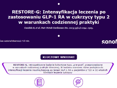 Intensyfikacja terapii po GLP-1 RA w cukrzycy typu 2 – wyniki badania RESTORE-G