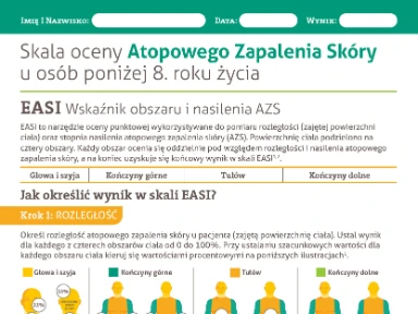 Skala rozległości i nasilenia egzemy poniżej 8. roku życia