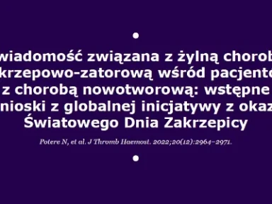Oparte o dowody zalecenia EHA/ESC dotyczące postępowania w leczeniu przeciwzakrzepowym u pacjentów z trombocytopenią w przebiegu choroby nowotworowej
