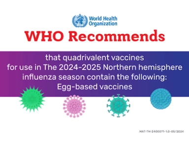 WHO recommended composition of influenza virus vaccines for use in 2024-2025 northern hemisphere