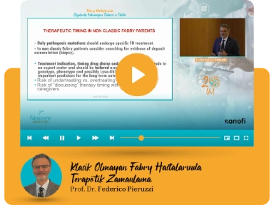 Prof. Dr. Pieruzzi: Klasik Olmayan Fabry'de Terapötik Zaman