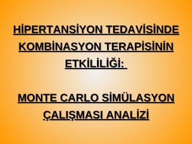 Monte Carlo simülasyon çalışması analizi, hipertansiyon tedavisinde ramipril ve amlodipin kombinasyon terapisinin monoterapiye kıyasla kardiyovasküler olaylarda yaklaşık iki kat daha fazla risk azalması sağladığını göstermektedir.