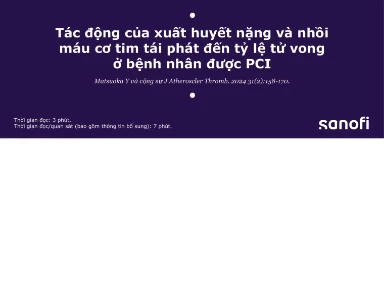 Tác Động Của Xuất Huyết Nặng Và Nhồi Máu Cơ Tim Tái Phát Đến Tỷ Lệ Tử Vong Ở Bệnh Nhân Được PCI