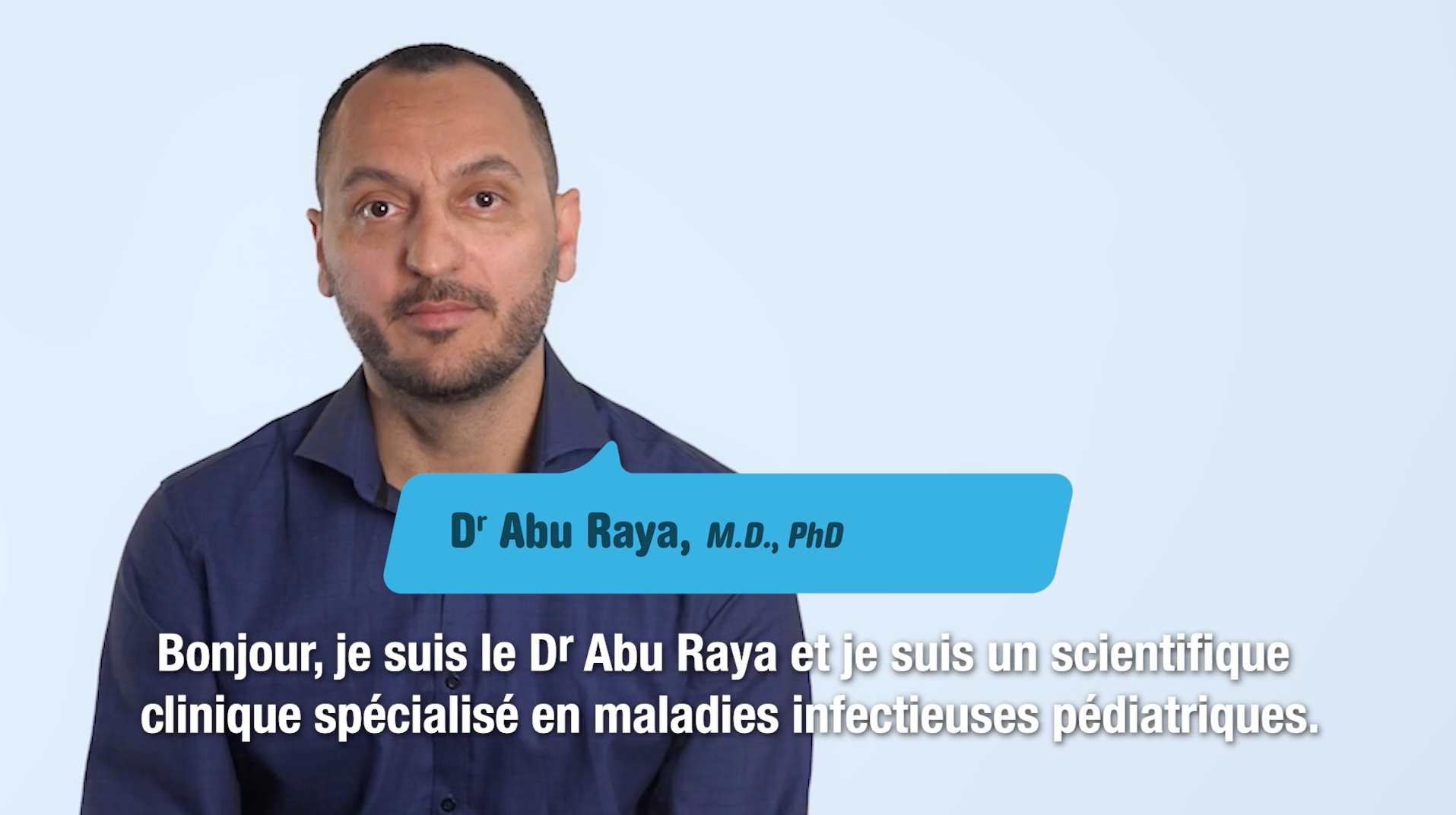 Poster frame for video of Dr. Abu-Raya