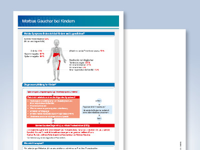 Vorschaubild Diagnosekarte Morbus Gaucher für Pädiater