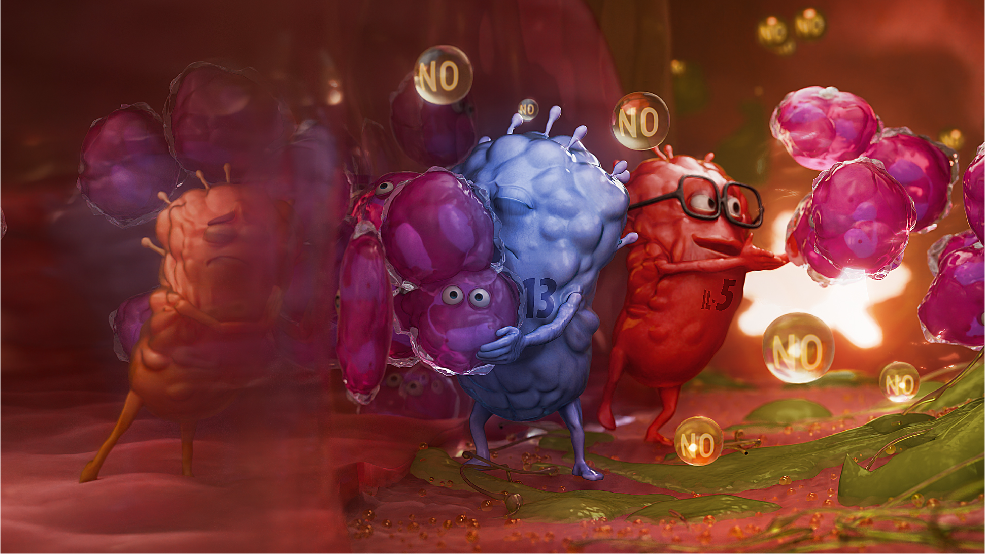 IL-4 and IL-13 illustration