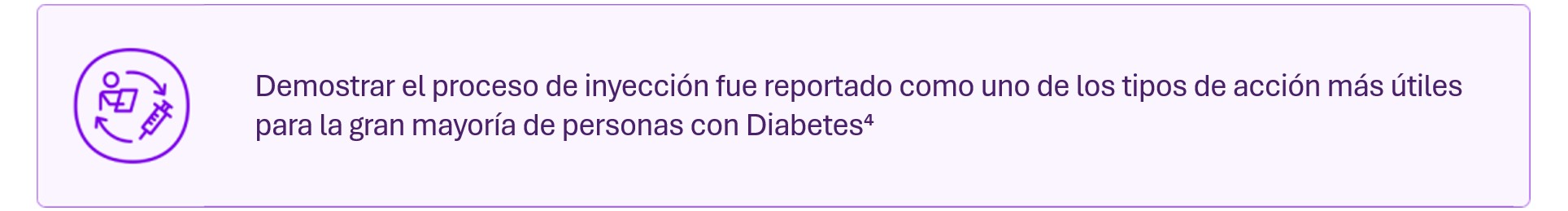 El proceso de inyección es uno de los más útiles para personas con Diabetes